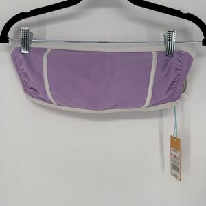 KONA SOL TERRY TEXTURED BANDEAU BIKINI TOP NWT MEDIUM REMOVABLE STRAP